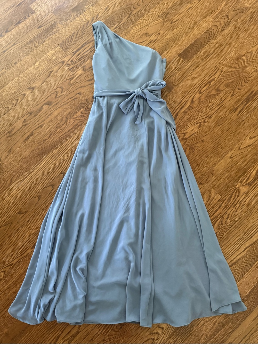 AMSALE One Shoulder Chiffon Bridesmaid‎ Maxi Dress Gown Tie Wedding Formal 10